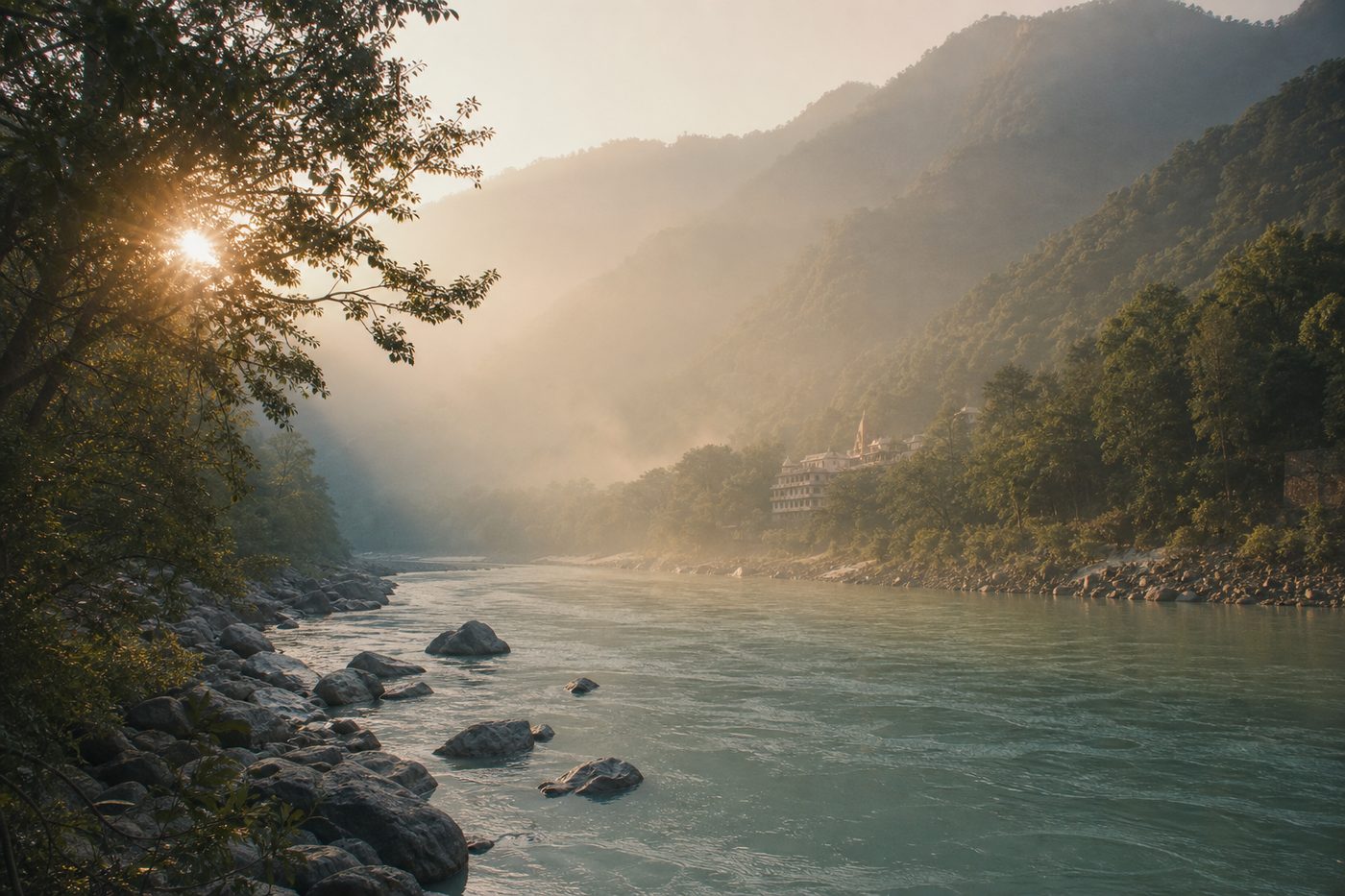 Ganga Silence in Rishikesh Beatles Ashram inspired journey